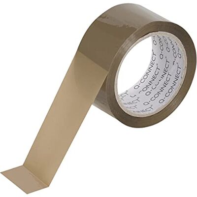 Q-Connect KF17484 Pack of 6 Packing Tape 60 m Packing Tape Adhesive Tape Packaging Tape / 48mm x 60m/Colour: Brown/from -10°C to +60°C Q-Connect KF17484 Pack of 6 Packing Tape 60 m Packing Tape Adhesive Tape Packaging Tape / 48mm x 60m/Colour: Brown/from -10°C to +60°C
