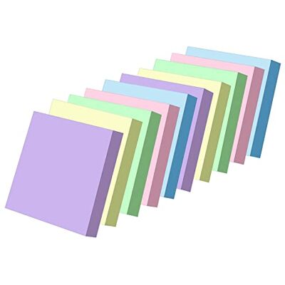 Skaaisont 1000 Sheets Sticky Notes Sticky Notes Super Sticky Notes 76mm x 76mm Office Supplies 5 Colors (2 Set) Skaaisont 1000 Sheets Sticky Notes Sticky Notes Super Sticky Notes 76mm x 76mm Office Supplies 5 Colors (2 Set)