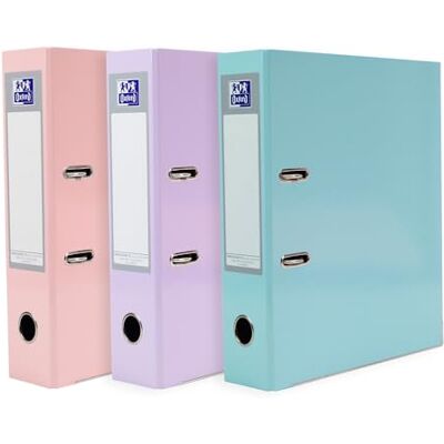 Oxford A4 Lever Arch Files, 3 Pack of Pastel Glossy Filing Folders Strong Laminated Paper-on-Board, Pink, Lilac & Mint, for Professional and Personal use Oxford A4 Lever Arch Files, 3 Pack of Pastel Glossy Filing Folders Strong Laminated Paper-on-Board, Pink, Lilac & Mint, for Professional and Personal use