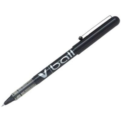 PILOT V5 Black V Ball Fine Rollerball Pen Pens Metal Tip 0.5mm Nib 0.3mm Line Liquid Ink BL-VB5 (12 Pens) PILOT V5 Black V Ball Fine Rollerball Pen Pens Metal Tip 0.5mm Nib 0.3mm Line Liquid Ink BL-VB5 (12 Pens)