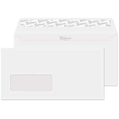 Blake Business DL 110 x 220 mm 120 gsm Peel & Seal Wallet Window Envelopes (31884) Ice White Wove Pack of 500 Blake Business DL 110 x 220 mm 120 gsm Peel & Seal Wallet Window Envelopes (31884) Ice White Wove Pack of 500