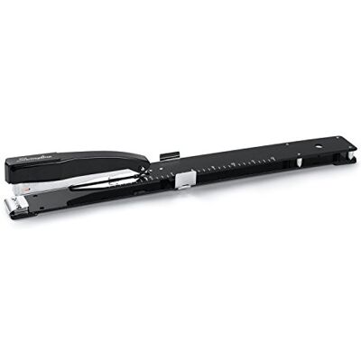 Swingline Long Reach Stapler, 20 Sheet Capacity, Jam Free, 12" Reach, Metal, Black (S7034121P) Swingline Long Reach Stapler, 20 Sheet Capacity, Jam Free, 12" Reach, Metal, Black (S7034121P)