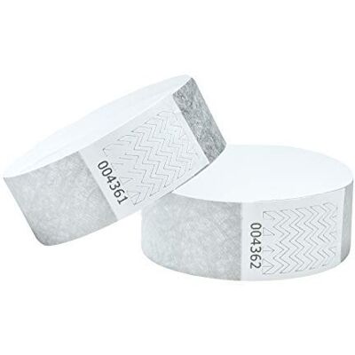 J&R Wristbands Paper Like Wristbands Made from Tyvek. 1000 Pack Silver J&R Wristbands Paper Like Wristbands Made from Tyvek. 1000 Pack Silver