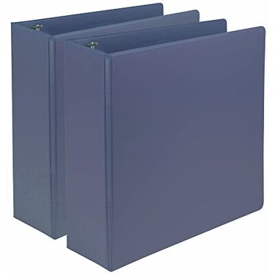 Samsill Earth's Choice, 3-Inch Durable D-Ring View Binder 2 Pack, USDA Certified Biobased, Eco-Friendly, Indigo Blue Samsill Earth's Choice, 3-Inch Durable D-Ring View Binder 2 Pack, USDA Certified Biobased, Eco-Friendly, Indigo Blue