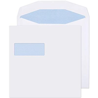 Blake Envelopes Purely Everyday 5702 Quadratische Briefumschläge selbstklebend Mit Hohes Fenster Weiß 220 x 220 mm 100g/m² 250 Stück Blake Envelopes Purely Everyday 5702 Quadratische Briefumschläge selbstklebend Mit Hohes Fenster Weiß 220 x 220 mm 100g/m² 250 Stück