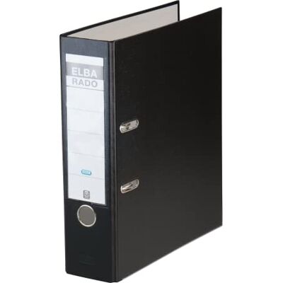 Elba 10417SW Rado Brillant Label Files Interchangeable Black A4 Spine 8 cm Pack of 20 Elba 10417SW Rado Brillant Label Files Interchangeable Black A4 Spine 8 cm Pack of 20