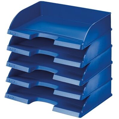 Leitz L 52180035 Letter Tray A4 Landscape Format Pack of 5 Blue Plus Series Leitz L 52180035 Letter Tray A4 Landscape Format Pack of 5 Blue Plus Series