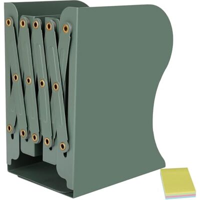DARUITE Metal Adjustable Book Ends for Shelves, Book Stopper, Green Bookends for Home, Office, School and Library, Ideal for Books, Folders, Magazines and Binders, Students and Teachers DARUITE Metal Adjustable Book Ends for Shelves, Book Stopper, Green Bookends for Home, Office, School and Library, Ideal for Books, Folders, Magazines and Binders, Students and Teachers
