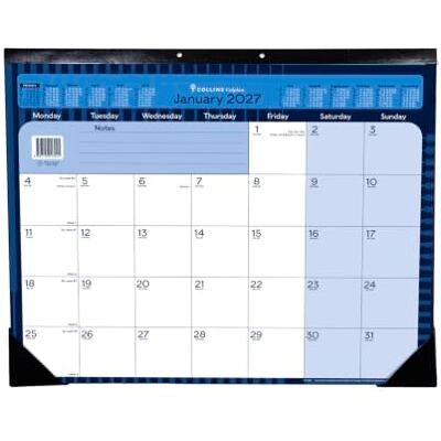 Collins 2027 Calendar Year Planner 12 Month 432x548mm Desk Pad Debden Colplan Range (DPA2-27) Collins 2027 Calendar Year Planner 12 Month 432x548mm Desk Pad Debden Colplan Range (DPA2-27)