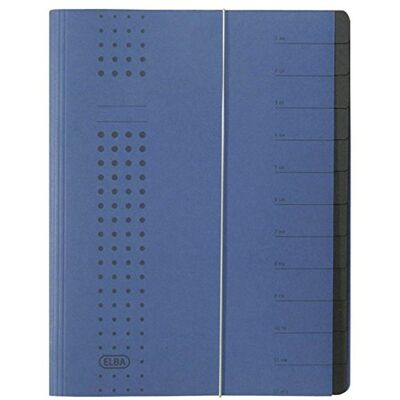Elba 42496DB Folder Recycled Card 450 g/m² A4 12 Compartments Dark Blue Elba 42496DB Folder Recycled Card 450 g/m² A4 12 Compartments Dark Blue