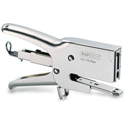 Rapesco 1169 Heavy-Duty HD-73 Plier Stapler, 70 Sheet Capacity, Chrome Rapesco 1169 Heavy-Duty HD-73 Plier Stapler, 70 Sheet Capacity, Chrome