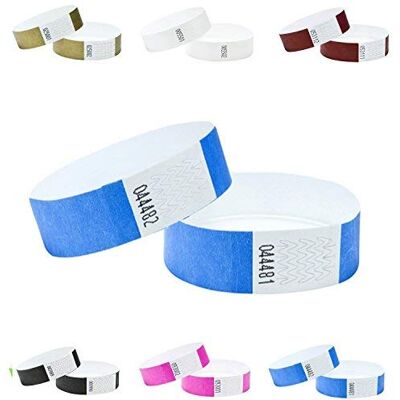 J&R Wristbands Tyvek® Paper Like 1000 Pack Blue J&R Wristbands Tyvek® Paper Like 1000 Pack Blue