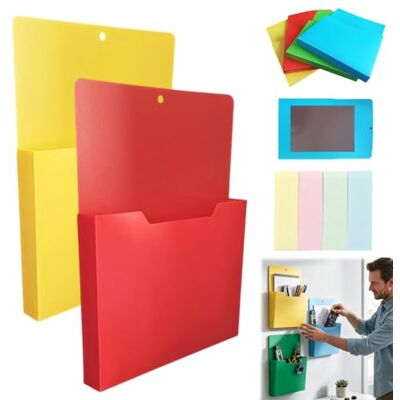 Liocwocne Magnetic File Holder, Magnetic Utility & File Holder Built-In Magnetic Grip, Waterproof, Tear-Resistant, Instantly Clears Desk Clutter(E) Liocwocne Magnetic File Holder, Magnetic Utility & File Holder Built-In Magnetic Grip, Waterproof, Tear-Resistant, Instantly Clears Desk Clutter(E)