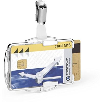Durable Card RFID Secure Duo Holder Silver (Pack of 10) Durable Card RFID Secure Duo Holder Silver (Pack of 10)