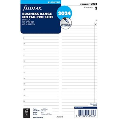 Filofax Calendar Insert A5 Multi 1 Day per Page (German) 2024 Filofax Calendar Insert A5 Multi 1 Day per Page (German) 2024