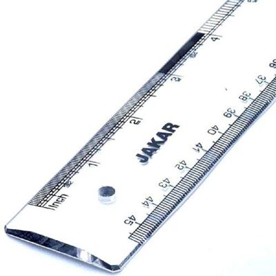 Jakar 45cm / 18 Inch Clear Perspex Ruler 1/2 MM CM Inches Professional Use 3062 Jakar 45cm / 18 Inch Clear Perspex Ruler 1/2 MM CM Inches Professional Use 3062