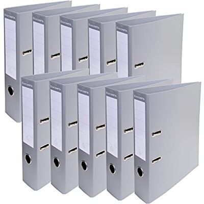 Exacompta Ref. 53740E Box of 10 Prem'Touch A4 lever arch files Spine 70 mm Mechanical 75 mm External dimensions: 32 x 29 x 7 cm Format to file A4 Colour: Gray Exacompta Ref. 53740E Box of 10 Prem'Touch A4 lever arch files Spine 70 mm Mechanical 75 mm External dimensions: 32 x 29 x 7 cm Format to file A4 Colour: Gray