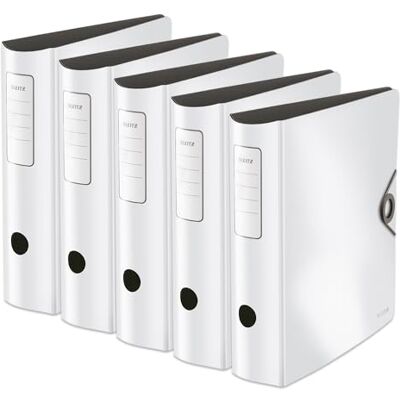 Leitz 10471001 A4 180° Active Solid Folder with Rounded Spine for up to 500 A4 Sheets Approx 8.2 cm Spine Width Elastic Fastener Made of Durable Polyfoam White Leitz 10471001 A4 180° Active Solid Folder with Rounded Spine for up to 500 A4 Sheets Approx 8.2 cm Spine Width Elastic Fastener Made of Durable Polyfoam White