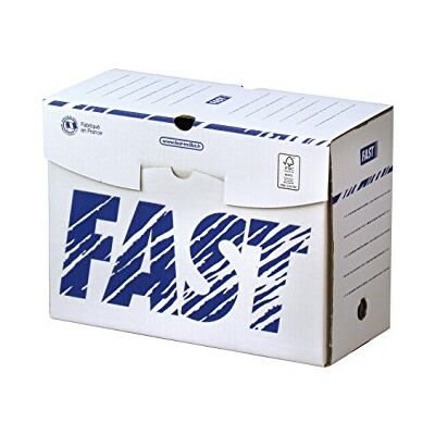 FAST Manual Archive Boxes 15 cm, White/Blue, Pack of 10 FAST Manual Archive Boxes 15 cm, White/Blue, Pack of 10