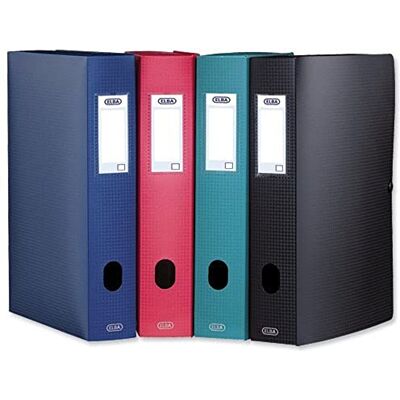 Elba Memphis Box File Polypropylene Personalisable Elasticated Spine 80mm A4 Red Ref M98802913 Elba Memphis Box File Polypropylene Personalisable Elasticated Spine 80mm A4 Red Ref M98802913