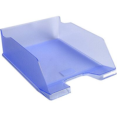 Exacompta Ref 11510D Office Letter Tray Combo Maxi 347 x 255 x 103mm in Size, Suitable for A4 Documents, Stackable With Others, Holds Approx. 750 Sheets Ice Blue Translucent (Pack of 4) Exacompta Ref 11510D Office Letter Tray Combo Maxi 347 x 255 x 103mm in Size, Suitable for A4 Documents, Stackable With Others, Holds Approx. 750 Sheets Ice Blue Translucent (Pack of 4)