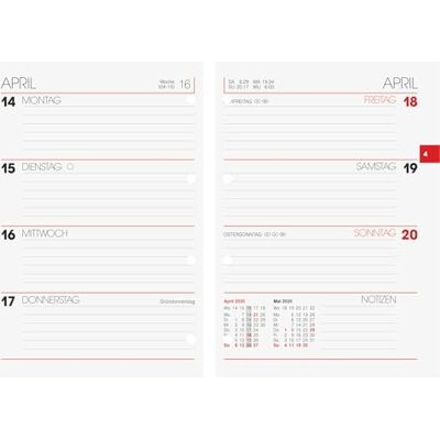 BRUNNEN Weekly Replacement Calendar Model 731 (2025), 2 Pages = 1 Week, A6, 176 Pages BRUNNEN Weekly Replacement Calendar Model 731 (2025), 2 Pages = 1 Week, A6, 176 Pages
