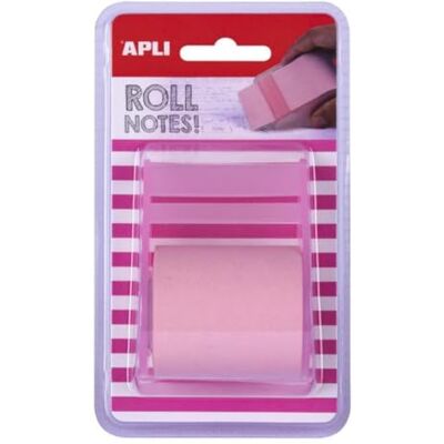 APLI 18192 Sticky Note Dispenser Roll 50 mm x 8 m Pastel Pink APLI 18192 Sticky Note Dispenser Roll 50 mm x 8 m Pastel Pink