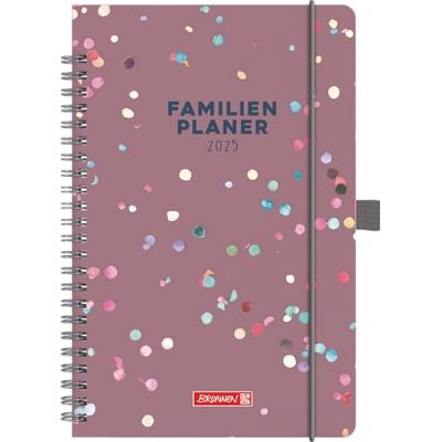 BRUNNEN Book Calendar Family Planner (2025) "Confetti", 2 Pages = 1 Week, A5, 192 Pages, Hardcover, Colourful BRUNNEN Book Calendar Family Planner (2025) "Confetti", 2 Pages = 1 Week, A5, 192 Pages, Hardcover, Colourful
