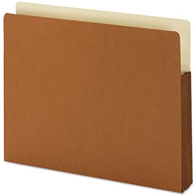 Smead File Pocket with Fully-Lined Gusset, Straight-Cut Tab, 1-3/4" Expansion, Letter Size, Redrope, 25 per Box (73254) Smead File Pocket with Fully-Lined Gusset, Straight-Cut Tab, 1-3/4" Expansion, Letter Size, Redrope, 25 per Box (73254)