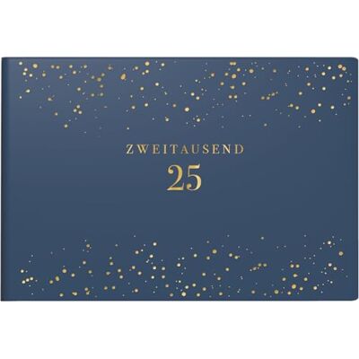 rido/idé Septimus Pocket Diary (2025) "Starry Night", 2 Pages = 1 Week, A6 Landscape, 128 Pages, Faux Leather Cover, Trendy, Flexible, Dark Blue rido/idé Septimus Pocket Diary (2025) "Starry Night", 2 Pages = 1 Week, A6 Landscape, 128 Pages, Faux Leather Cover, Trendy, Flexible, Dark Blue