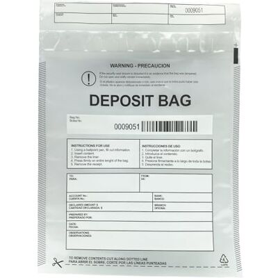Seadasyoon Plastic Deposit Bags 100 Pack Clear 9''x 12'', Security Bank Deposits Bags,Cash register bags,Money bag for Cash,Bank Pocket,Tamper-Evident Bags,Unique Barcode Seadasyoon Plastic Deposit Bags 100 Pack Clear 9''x 12'', Security Bank Deposits Bags,Cash register bags,Money bag for Cash,Bank Pocket,Tamper-Evident Bags,Unique Barcode
