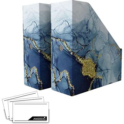 ANSSDO 6 Pack Magazine File Holder Premium Magazine Holder for Desk, Foldable Cardboard Magazine File Organizer as Book Bins Folder Holder Magazine Storage for Office or School ANSSDO 6 Pack Magazine File Holder Premium Magazine Holder for Desk, Foldable Cardboard Magazine File Organizer as Book Bins Folder Holder Magazine Storage for Office or School