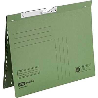 Elba 90462BL Suspension File Manila Cardboard Recycled Material 320 g/m² Commercial Binding and Slit Pack of 25 Blue Hanging Files, Manila Cardboard (RC) 320g / m² Green Elba 90462BL Suspension File Manila Cardboard Recycled Material 320 g/m² Commercial Binding and Slit Pack of 25 Blue Hanging Files, Manila Cardboard (RC) 320g / m² Green