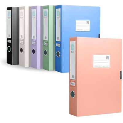 MDPUTY 6 PCS Box Files A4 Single, Filing Boxes 75mm A4 with Lid Plastic Deep Box Folder Colourful File Folder Organizer Boxes for Office Home School MDPUTY 6 PCS Box Files A4 Single, Filing Boxes 75mm A4 with Lid Plastic Deep Box Folder Colourful File Folder Organizer Boxes for Office Home School