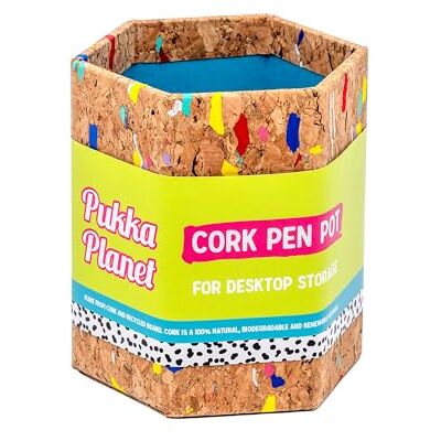 Pukka Pad Pukka Planet Cork Pen Pot – Hexagonal Desk Top Pencil Holder – Made from Real Cork and Recycled Board – Natural, Biodegradable, Renewable Eco-Friendly Sourcing – 8 x 10cm Pukka Pad Pukka Planet Cork Pen Pot – Hexagonal Desk Top Pencil Holder – Made from Real Cork and Recycled Board – Natural, Biodegradable, Renewable Eco-Friendly Sourcing – 8 x 10cm
