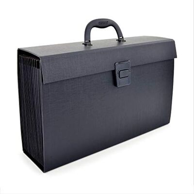 Rapesco 1555 Expanding Box File Organiser, 19 Sections, A4+, Black Document Organiser Rapesco 1555 Expanding Box File Organiser, 19 Sections, A4+, Black Document Organiser