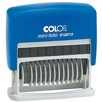 COLOP S120/13 Numbering Stamp,Blue COLOP S120/13 Numbering Stamp,Blue