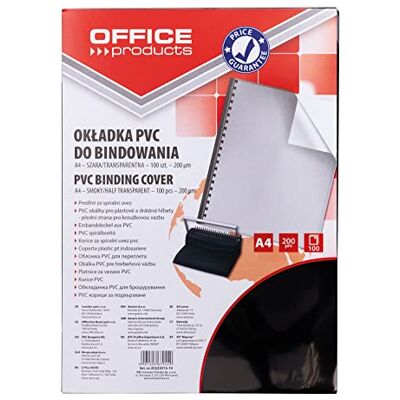 OFFICER PRODUCTS Binding Covers Office Products PVC A4 200 MICR 100 Pcs Grey Transparent/Presentation/Type-for Binding/Kind-Front, PVC/Material-PVC/Colour-Grey/Format-A4 / Thickness (mm)-200 OFFICER PRODUCTS Binding Covers Office Products PVC A4 200 MICR 100 Pcs Grey Transparent/Presentation/Type-for Binding/Kind-Front, PVC/Material-PVC/Colour-Grey/Format-A4 / Thickness (mm)-200