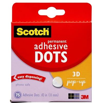 Scotch 3M Permanent Adhesive Dots-3D Pop-Up Scotch 3M Permanent Adhesive Dots-3D Pop-Up