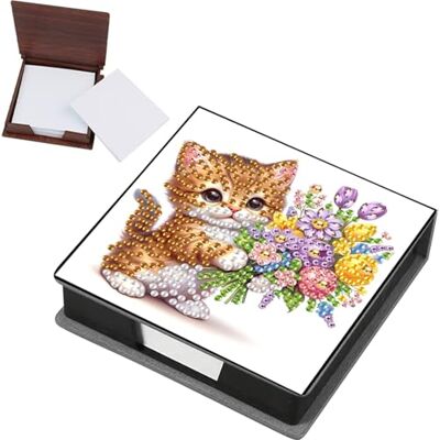 Generic Diamond Painting Kits Sticky Note Holder, 5D DIY Diamond Art Memo Pad Holder for Desk, Cute Cat and Flowers Desk Accessories, Fun Craft Gifts for Women Teachers Adults Office Generic Diamond Painting Kits Sticky Note Holder, 5D DIY Diamond Art Memo Pad Holder for Desk, Cute Cat and Flowers Desk Accessories, Fun Craft Gifts for Women Teachers Adults Office