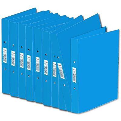 Rexel A5 Clear Ice 2 Ring Binders Pack of 10, Blue Rexel A5 Clear Ice 2 Ring Binders Pack of 10, Blue