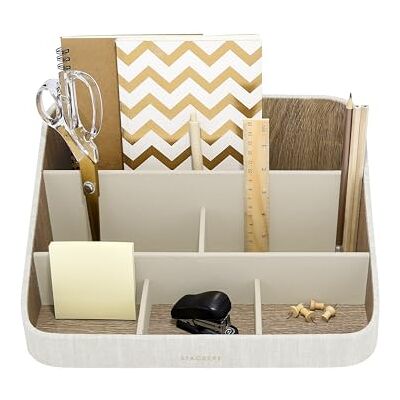 Stackers Oatmeal & Linen Desk Organiser Stackers Oatmeal & Linen Desk Organiser