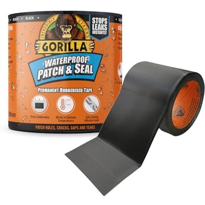 GORILLA Waterproof Patch & Seal Tape Black 3m GORILLA Waterproof Patch & Seal Tape Black 3m