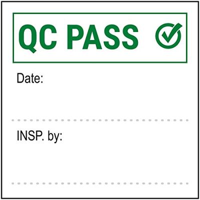 VSafety V Safety QC Pass Write On Sticker 51x51mm (Roll of 250) VSafety V Safety QC Pass Write On Sticker 51x51mm (Roll of 250)
