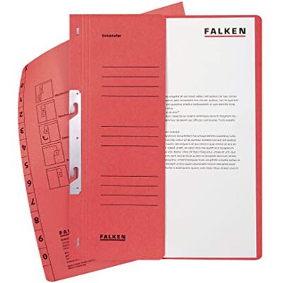 FALKEN Exacompta Ref 80004005001F Hook-In Top-Down Flat Files A4 (210 x 297mm) in Size, Half Cover for Identification, 250gsm Recycled Manilla Red (Pack of 50) Made in Germany with half front cover and kfm. Stapling stapler folder document folder FALKEN Exacompta Ref 80004005001F Hook-In Top-Down Flat Files A4 (210 x 297mm) in Size, Half Cover for Identification, 250gsm Recycled Manilla Red (Pack of 50) Made in Germany with half front cover and kfm. Stapling stapler folder document folder