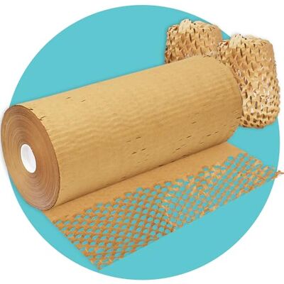 Triplast Brown ECO Honeycomb Wrapping Paper (1 Roll, 38cm x 250m) Plastic-Free Bubble Wrap Alternative Brown Packing Paper for Moving House Hive Cushioning Wrap for Gifts & Fragile Items Triplast Brown ECO Honeycomb Wrapping Paper (1 Roll, 38cm x 250m) Plastic-Free Bubble Wrap Alternative Brown Packing Paper for Moving House Hive Cushioning Wrap for Gifts & Fragile Items