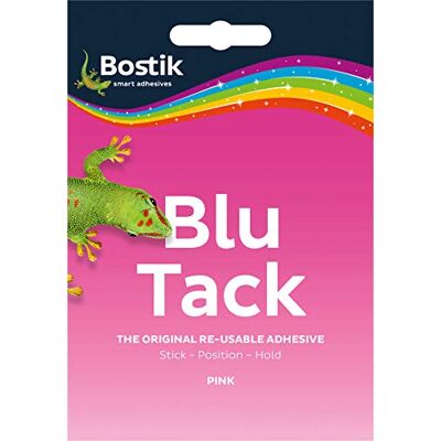 Blu-Tack Bostik Mastic Adhesive Non-toxic 55g Pink (1 x Pack of 12) Blu-Tack Bostik Mastic Adhesive Non-toxic 55g Pink (1 x Pack of 12)