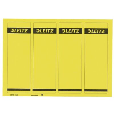Leitz PC Printable Self Adhesive Spine Labels for Standard 80 mm Lever Arch Files, Wide and Short, 61.5 x 192 mm, Paper, 16852015 Yellow, Pack of 100 Leitz PC Printable Self Adhesive Spine Labels for Standard 80 mm Lever Arch Files, Wide and Short, 61.5 x 192 mm, Paper, 16852015 Yellow, Pack of 100