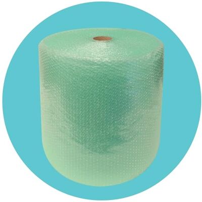 Triplast Biodegradable Green Bubble Wrap Roll, 400mm x 50m, Long Length Small Bubble Cushioning for Moving, Packaging and Storage Triplast Biodegradable Green Bubble Wrap Roll, 400mm x 50m, Long Length Small Bubble Cushioning for Moving, Packaging and Storage