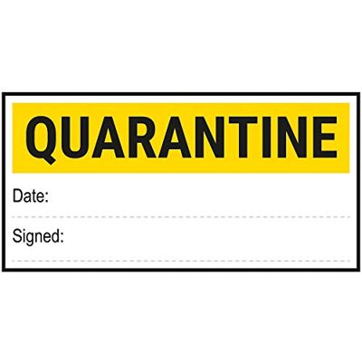 VSafety Quarantine Paper Write On Sticker 102x51mm (Roll of 250) VSafety Quarantine Paper Write On Sticker 102x51mm (Roll of 250)